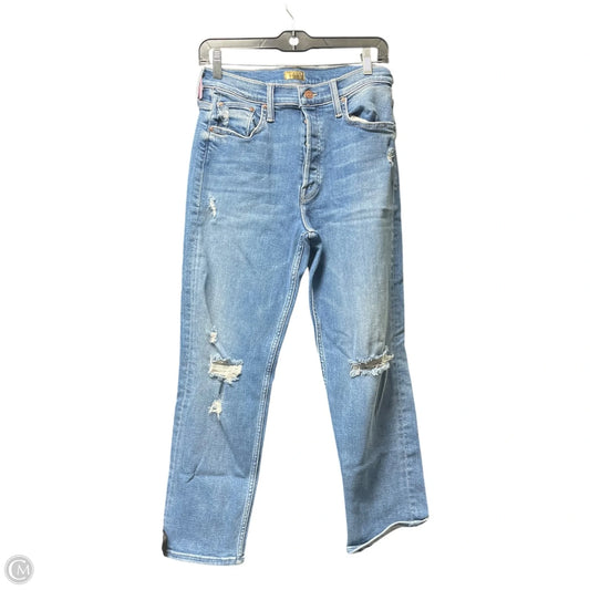 Jeans Straight By Mother In Blue Denim, Size: 8