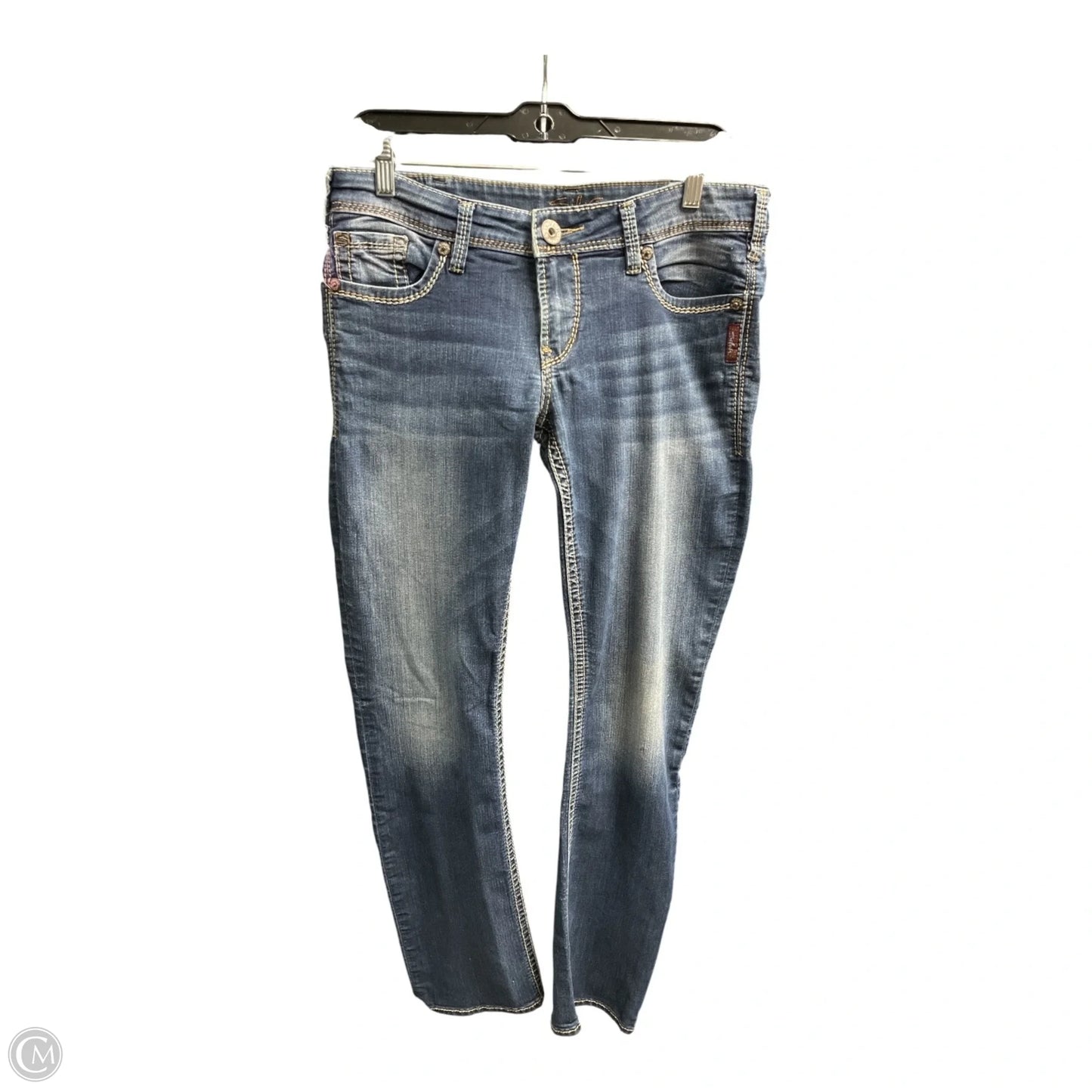 Jeans Straight By Silver In Blue Denim, Size: 10