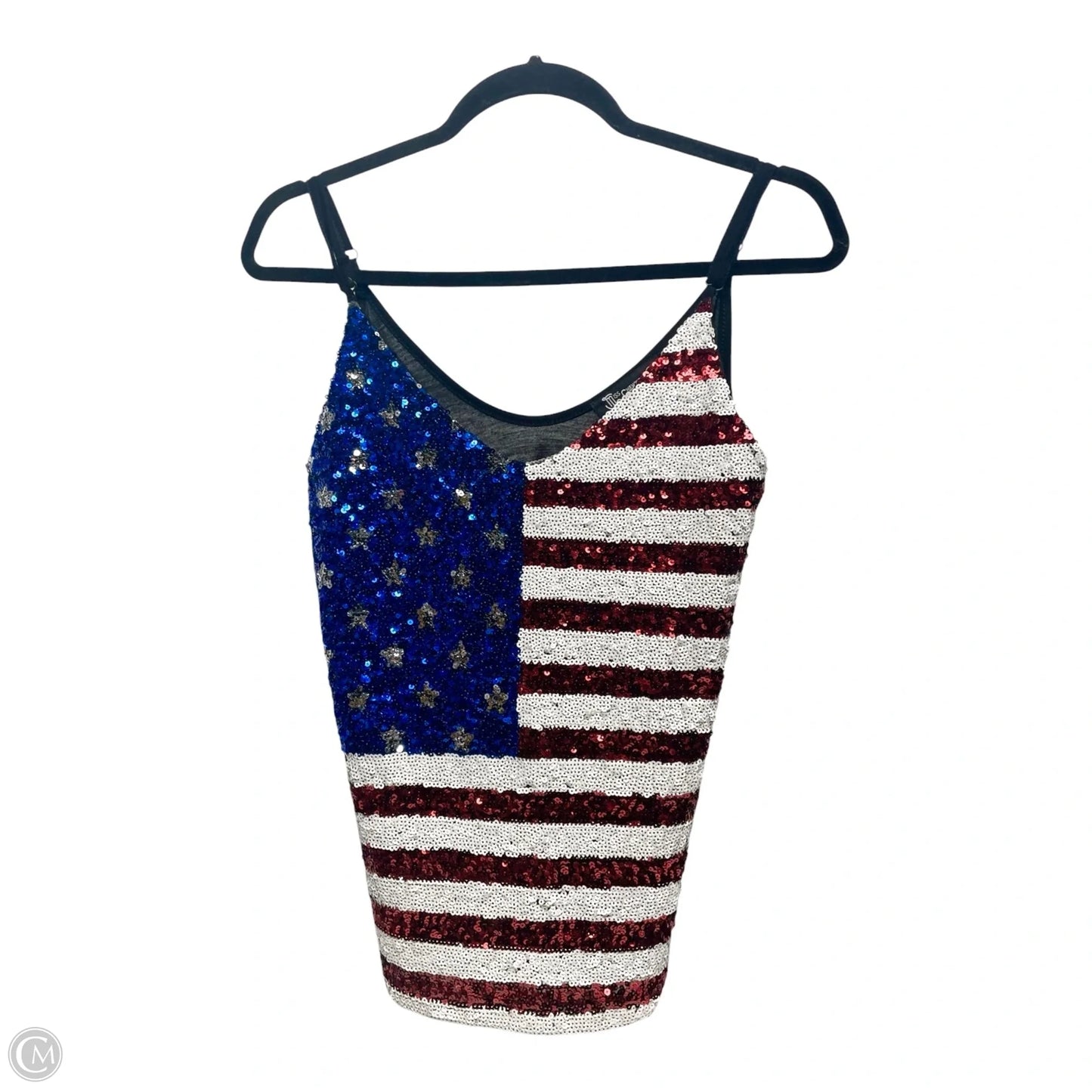 Top Sleeveless By Miss Chievous In Blue & Red & White, Size: S