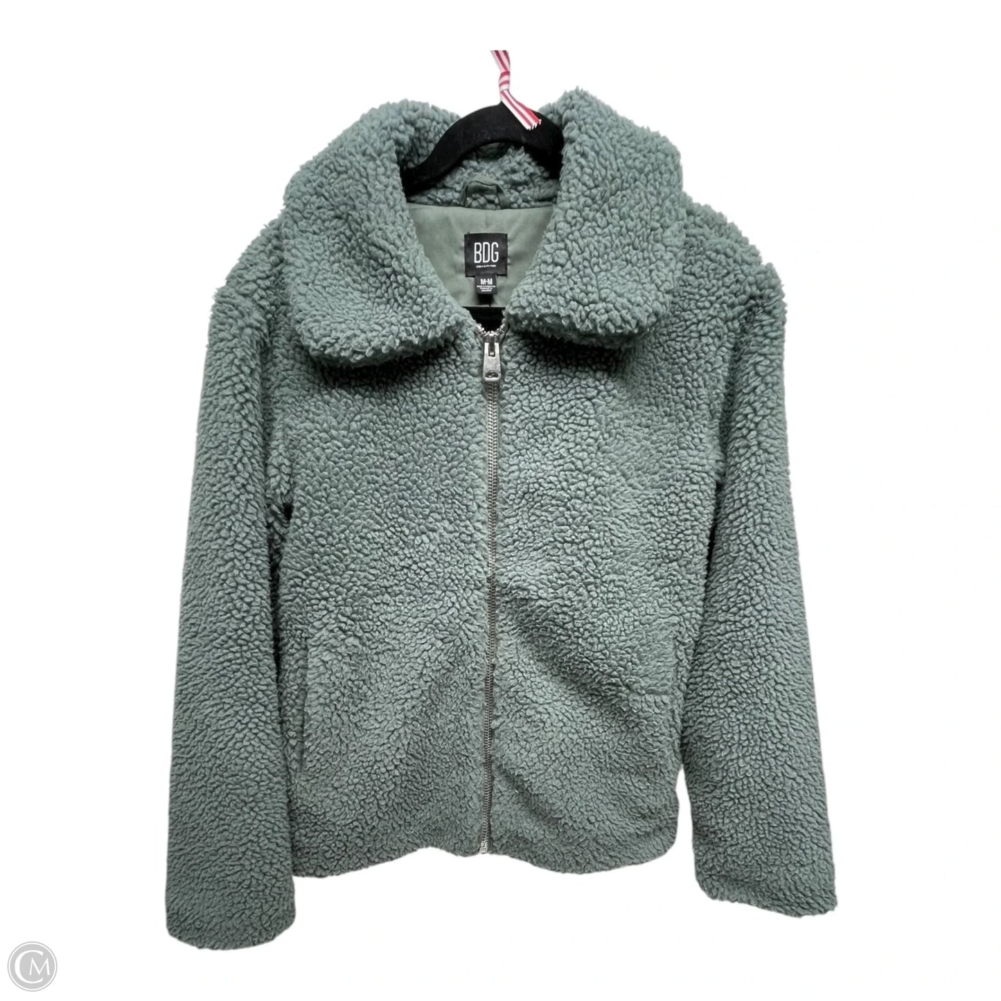 Jacket Faux Fur & Sherpa By Bdg In Green, Size: M