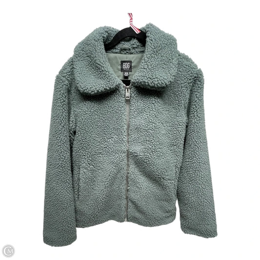 Jacket Faux Fur & Sherpa By Bdg In Green, Size: M