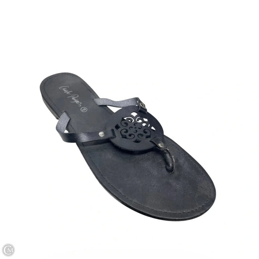 Sandals Flats By Charlie Paige In Black, Size: 9