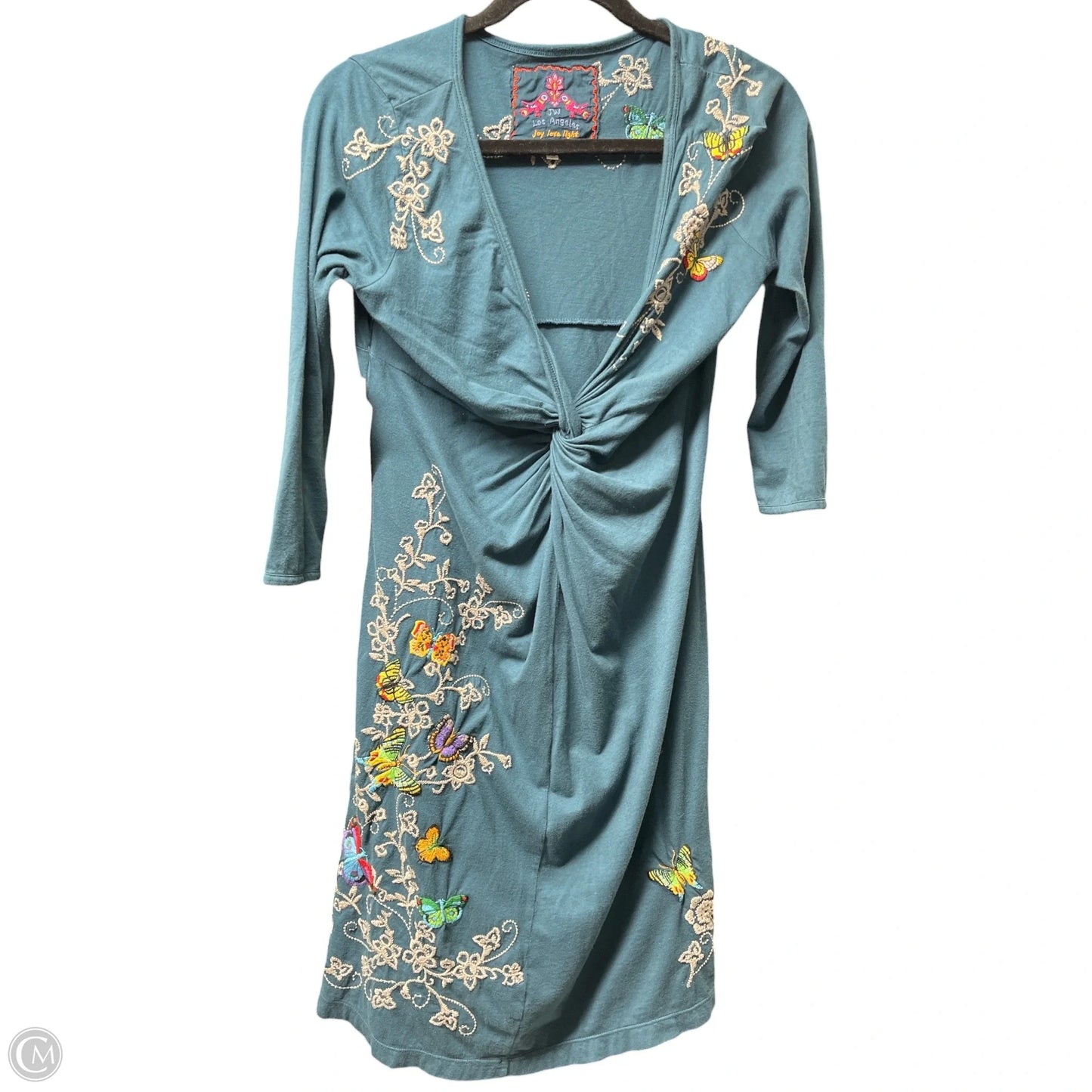 Dress Designer By Johnny Was In Teal, Size: Xs