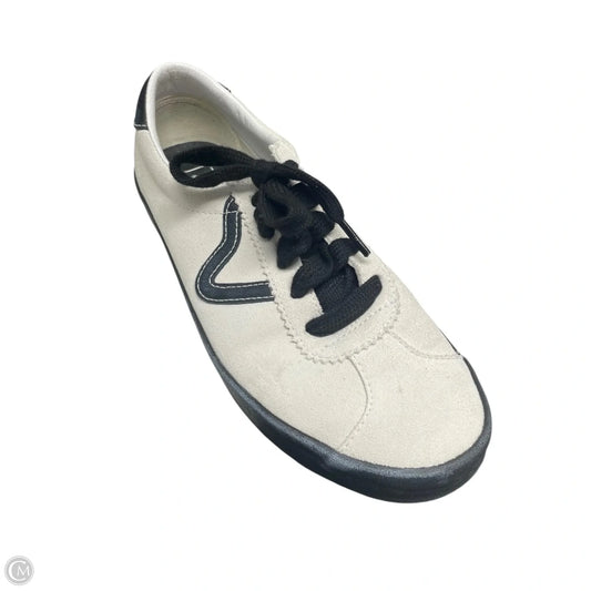 Shoes Athletic By Vans In Black & Cream, Size: 9