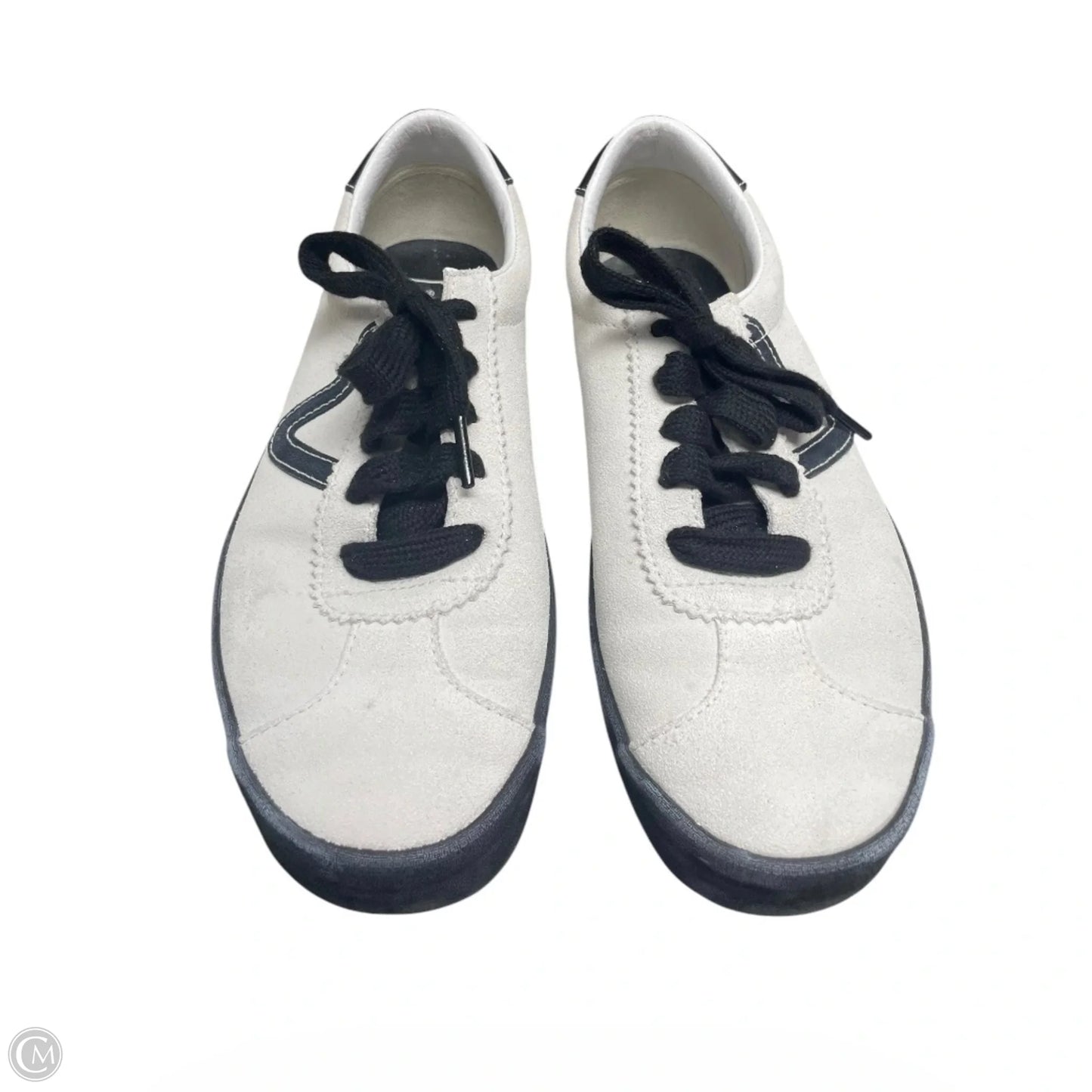 Shoes Athletic By Vans In Black & Cream, Size: 9