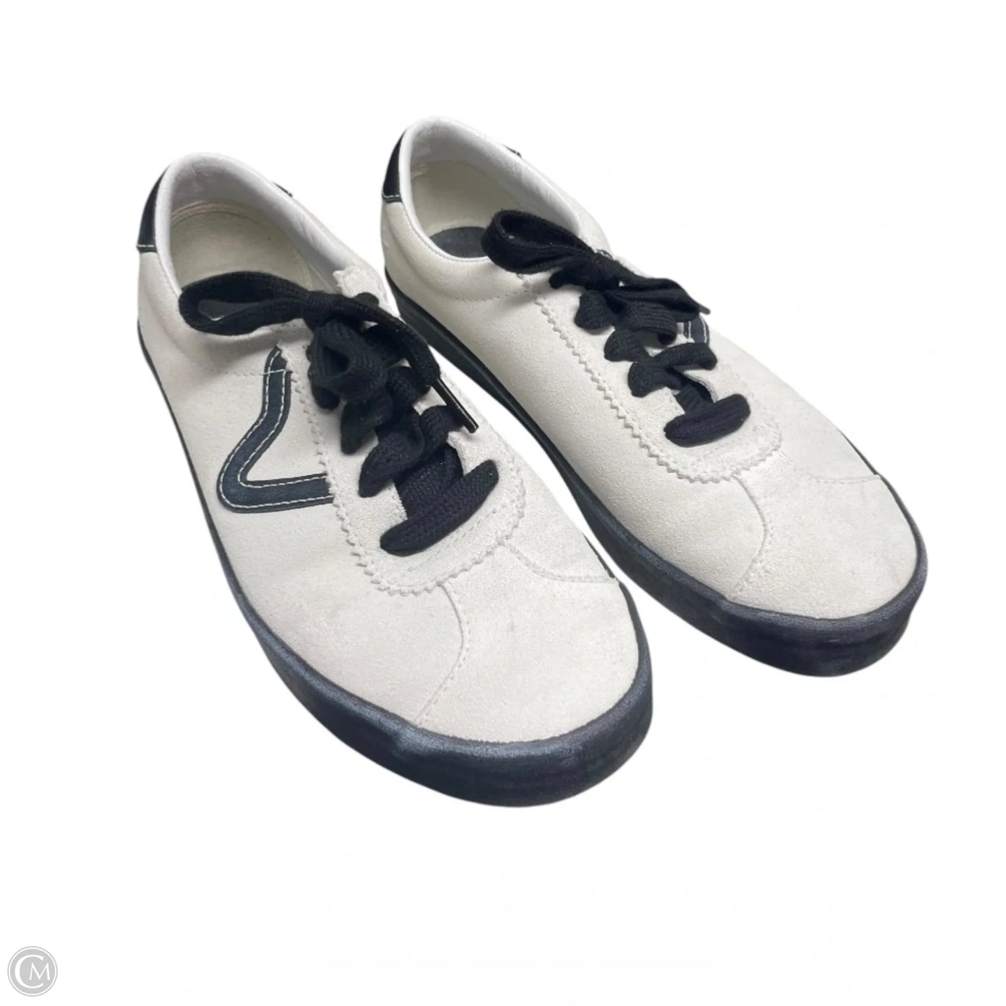 Shoes Athletic By Vans In Black & Cream, Size: 9