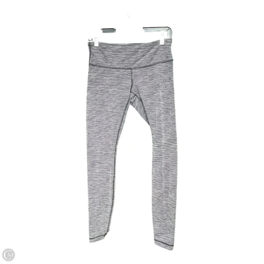 Athletic Leggings By Lululemon In Grey & White, Size: 6