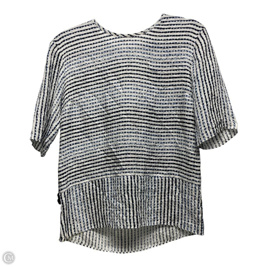 Top Short Sleeve Designer By Derek Lam In Blue & White, Size: 2