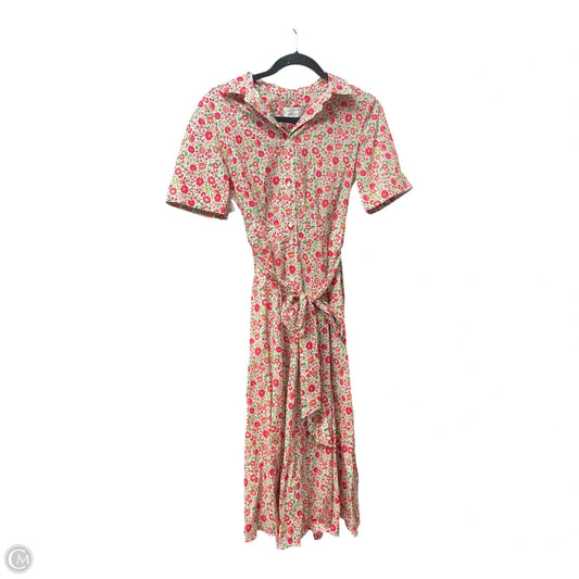 Dress Casual Midi By J. Crew In Floral Print, Size: 0