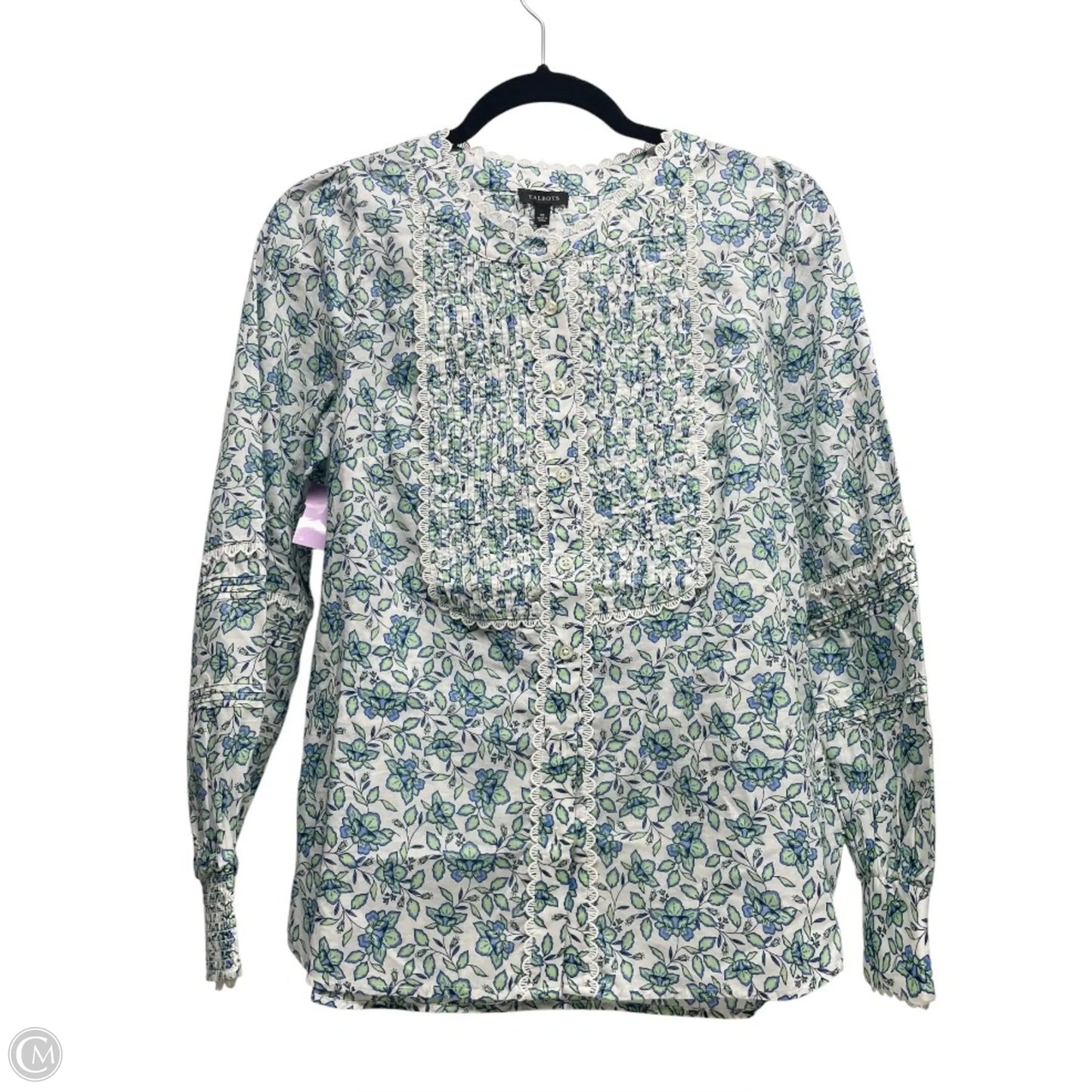 Top Long Sleeve By Talbots In Floral Print, Size: Xs