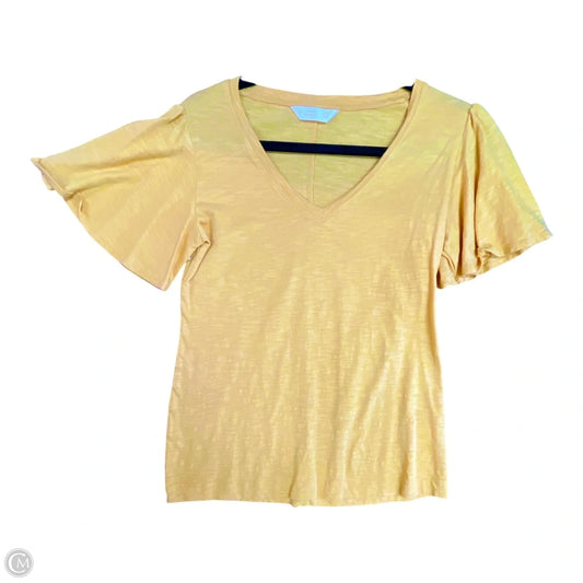 Top Short Sleeve By Lc Lauren Conrad In Yellow, Size: Xs