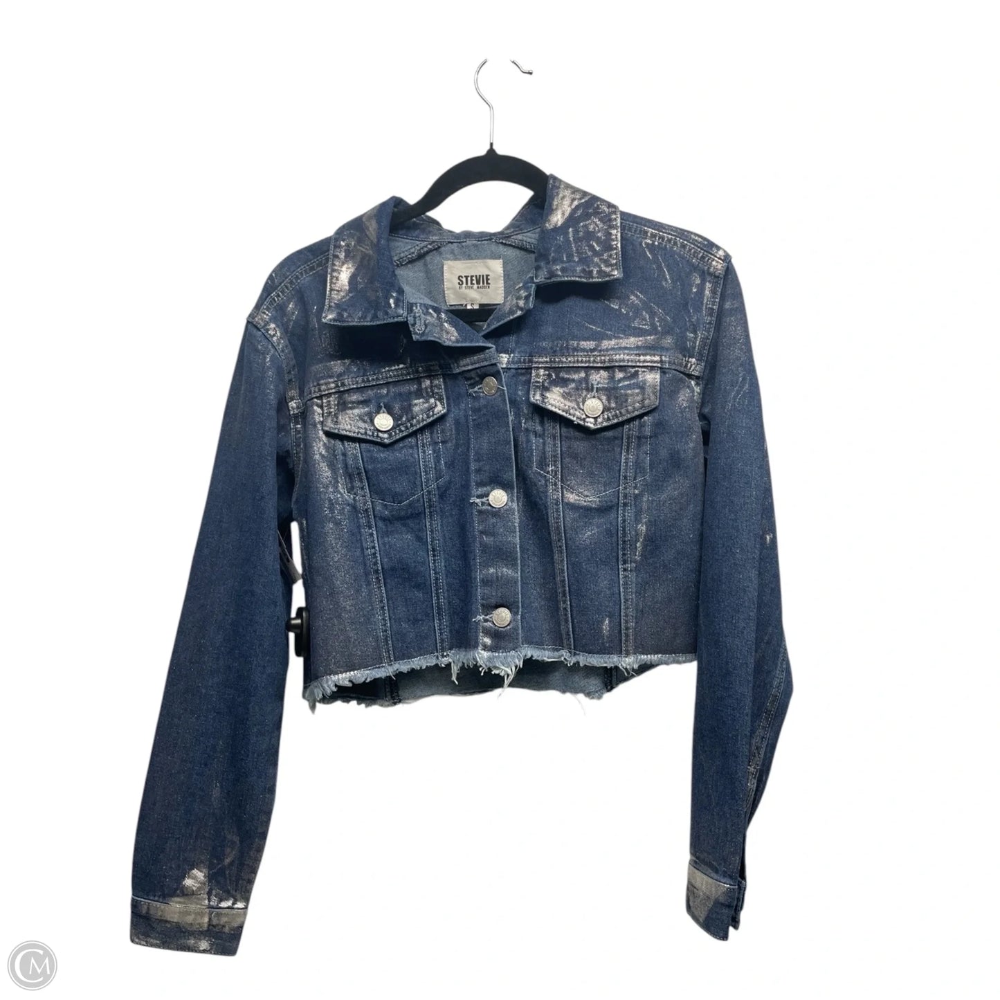 Jacket Denim By Steve Madden In Blue Denim, Size: S