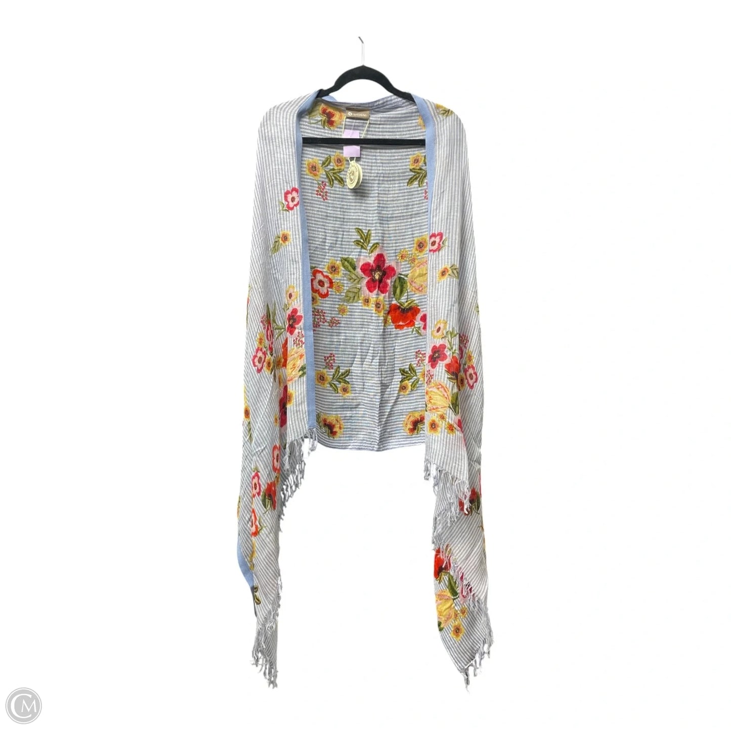 Shawl By Spartina In Blue & White