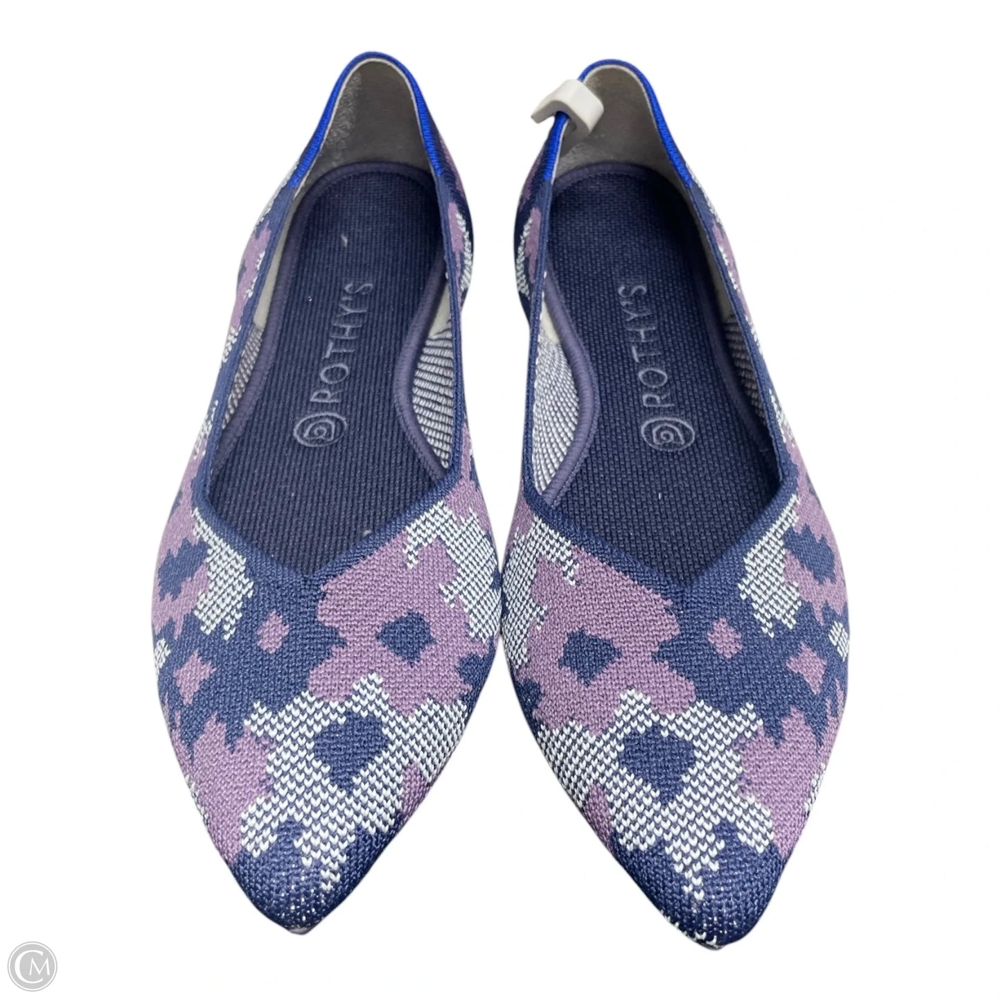 Shoes Flats By Rothys In Purple & White, Size: 9.5