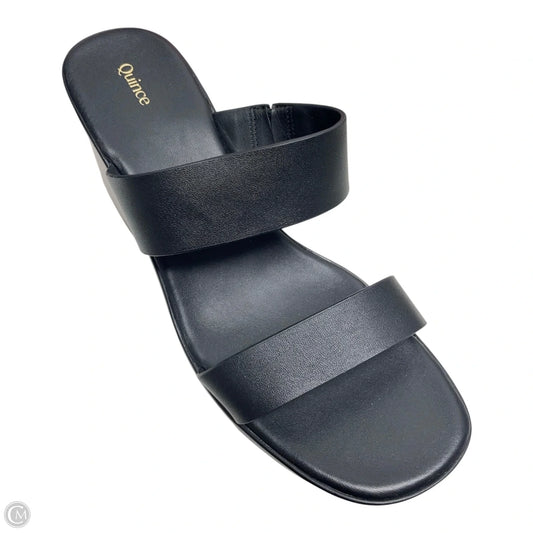 Shoes Heels Platform By Quince In Black, Size: 9