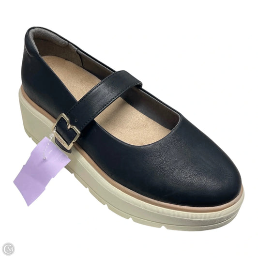 Shoes Heels Platform By Dr Scholls In Black & Cream, Size: 7