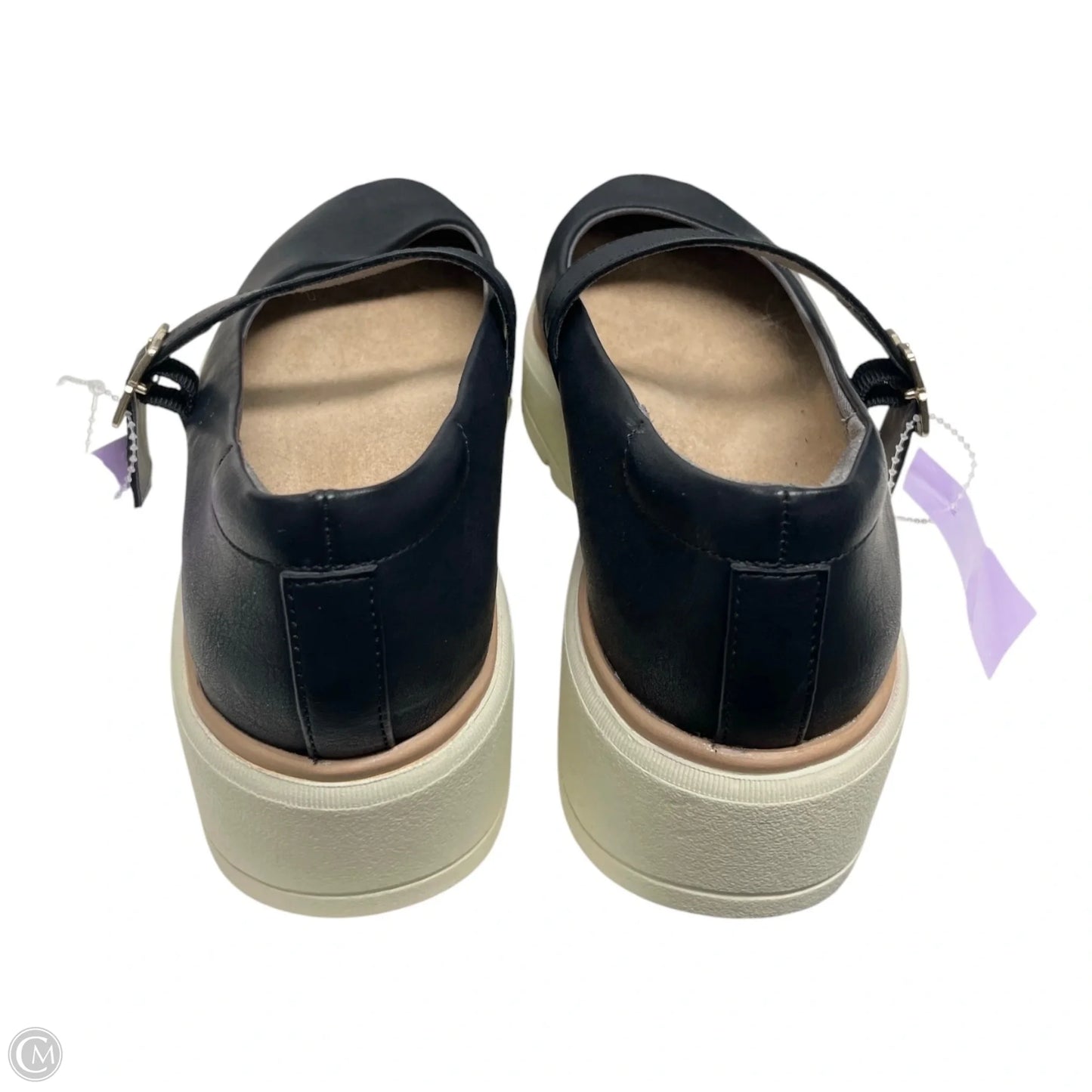 Shoes Heels Platform By Dr Scholls In Black & Cream, Size: 7