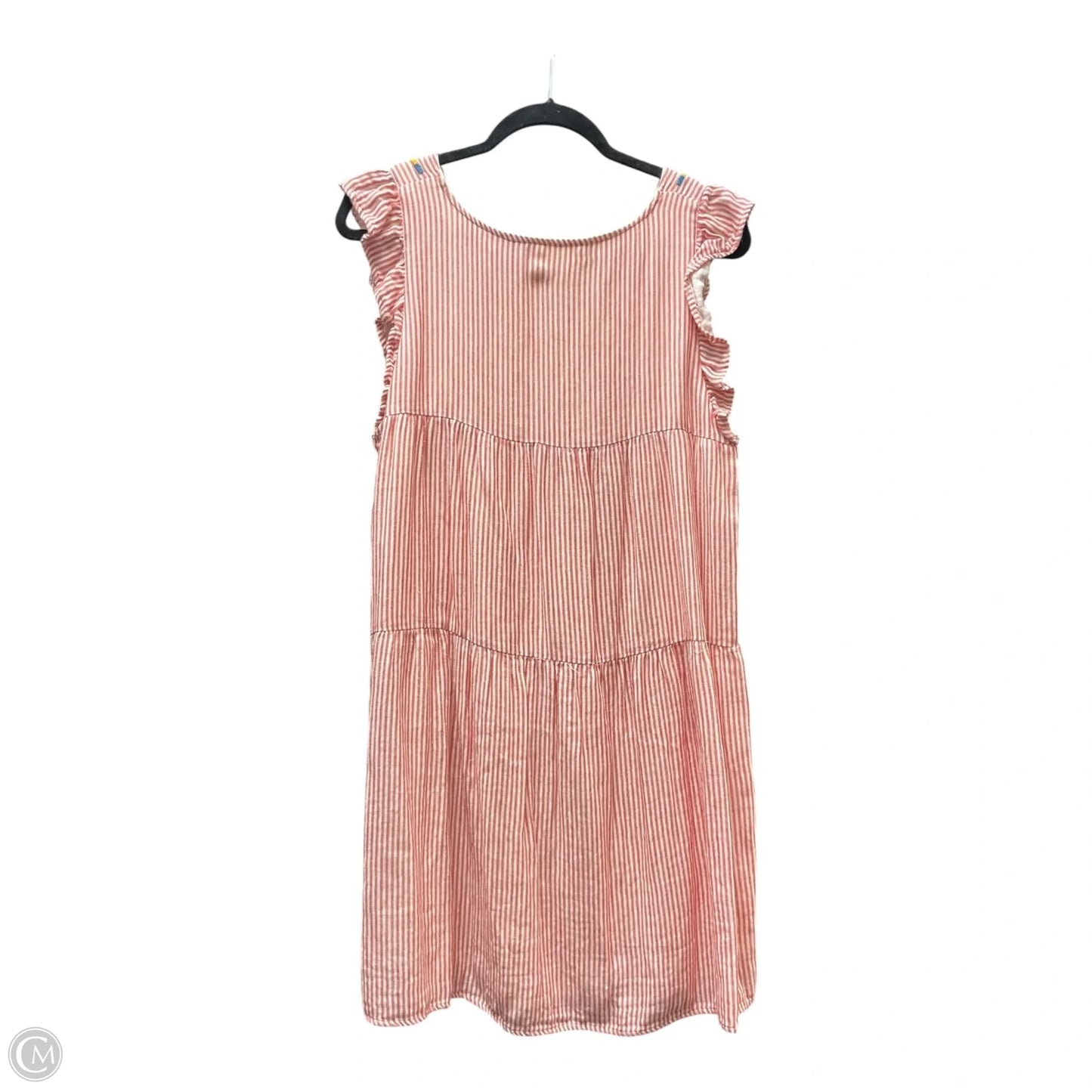 Dress Casual Short By Savanna Jane In Red & White, Size: L