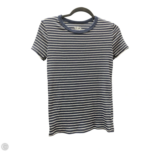 Top Short Sleeve By Time And Tru In Blue & White, Size: S