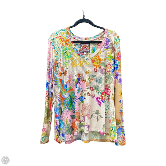 Tunic Designer By Johnny Was In Black & Blue, Size: M