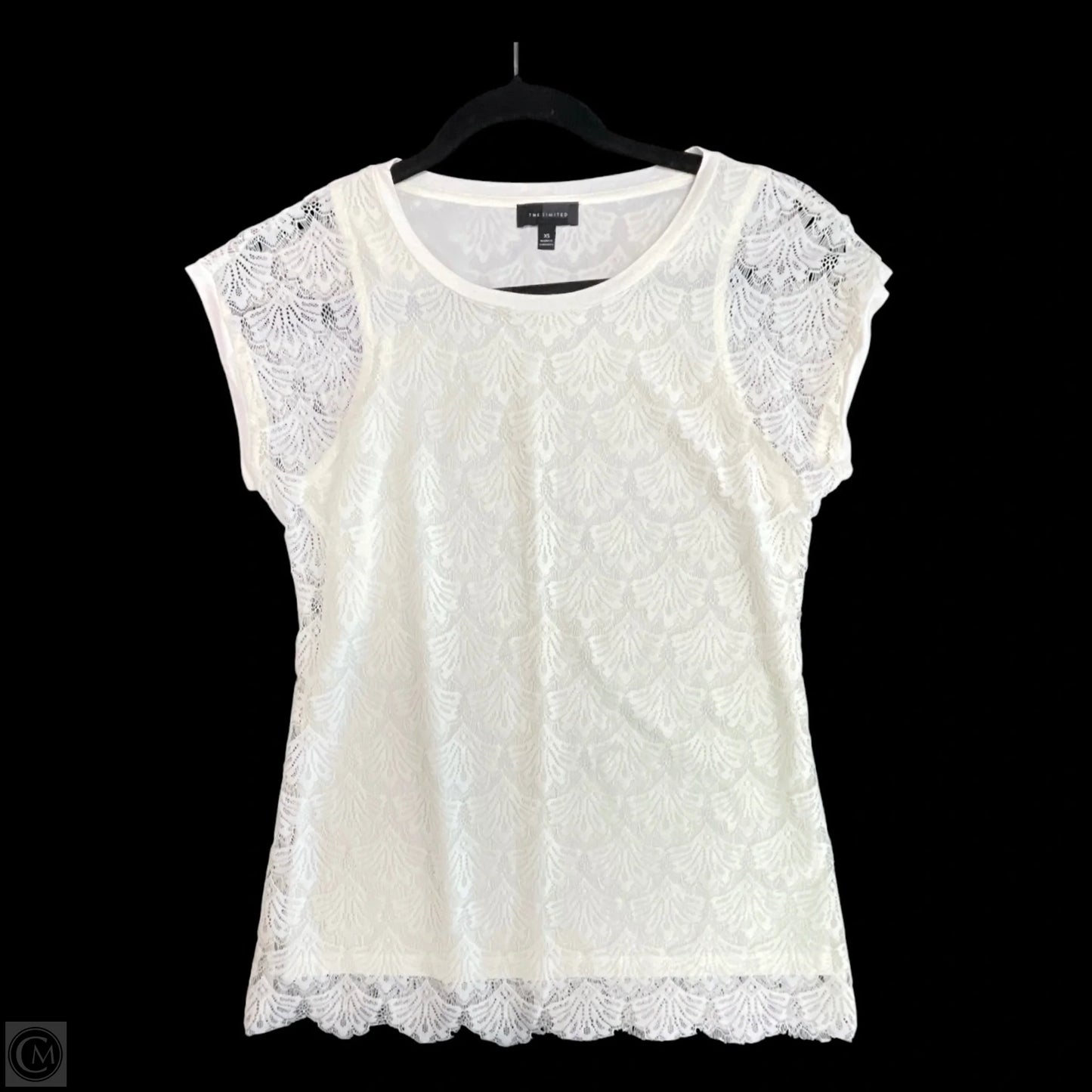 Top Short Sleeve By Limited In Cream, Size: Xs
