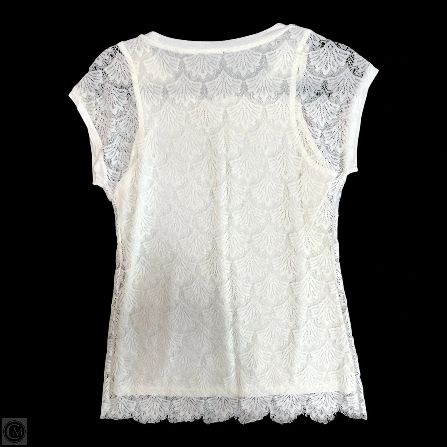 Top Short Sleeve By Limited In Cream, Size: Xs
