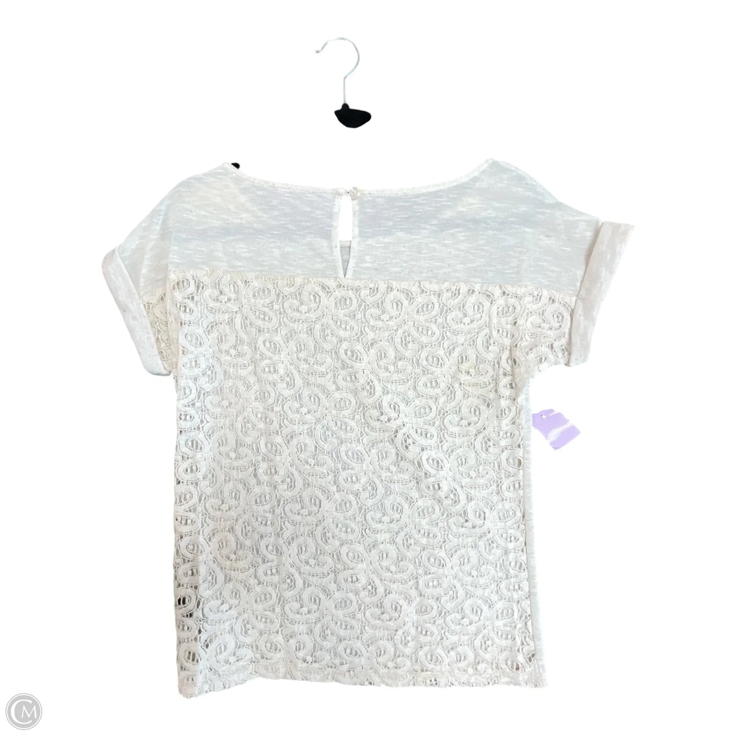 Top Short Sleeve By Limited In Cream, Size: Xs