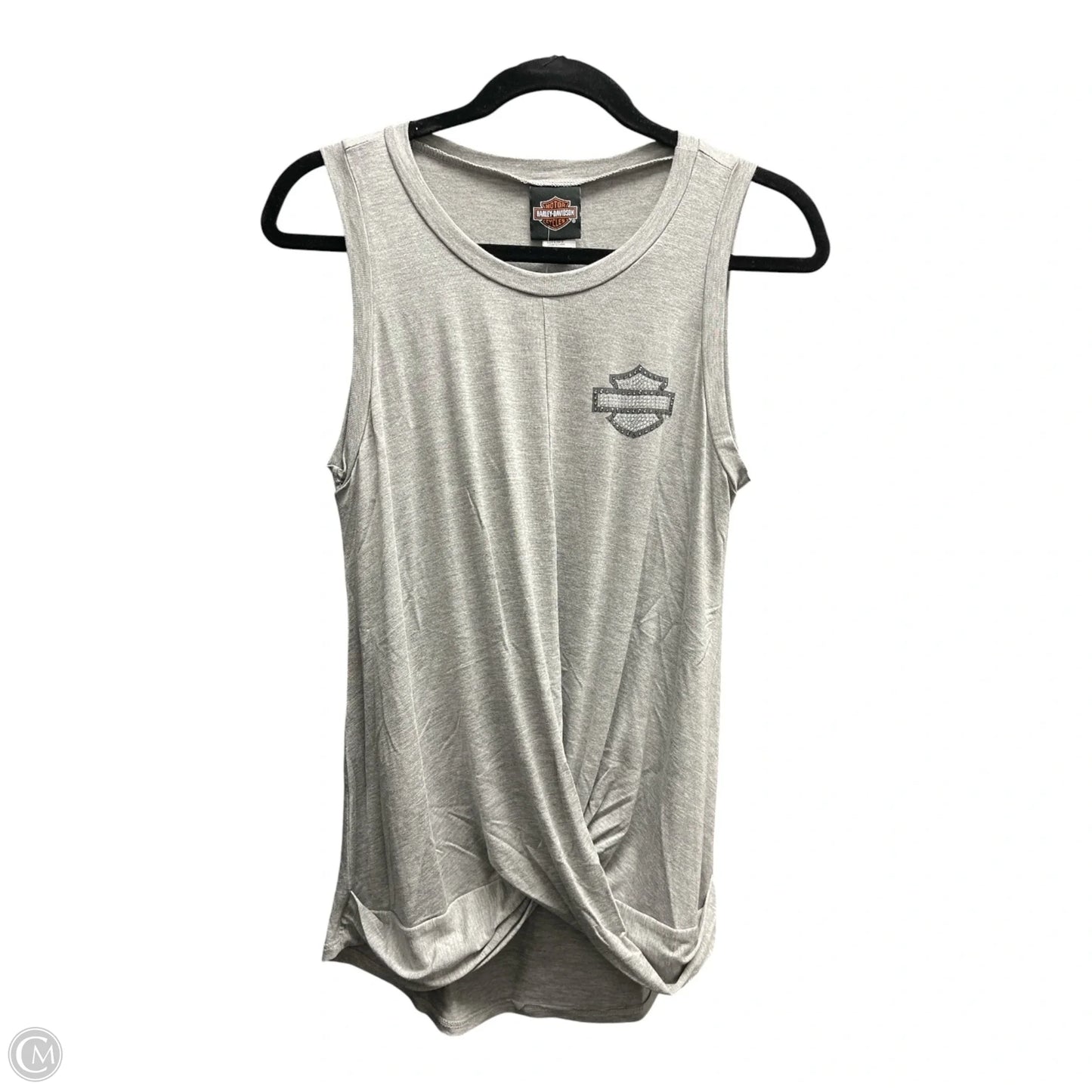 Top Sleeveless By Harley Davidson In Grey & Silver, Size: S