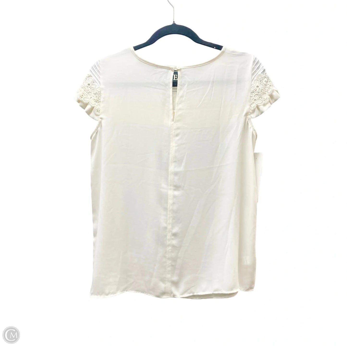 Top Short Sleeve By Loft In Cream, Size: Xsp
