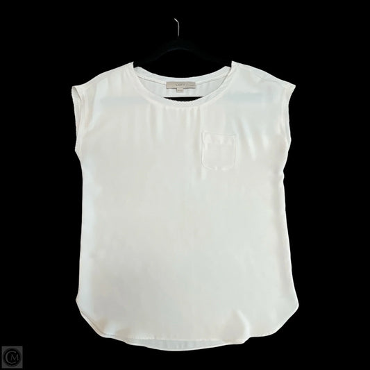 Top Short Sleeve By Loft In Cream, Size: Xsp