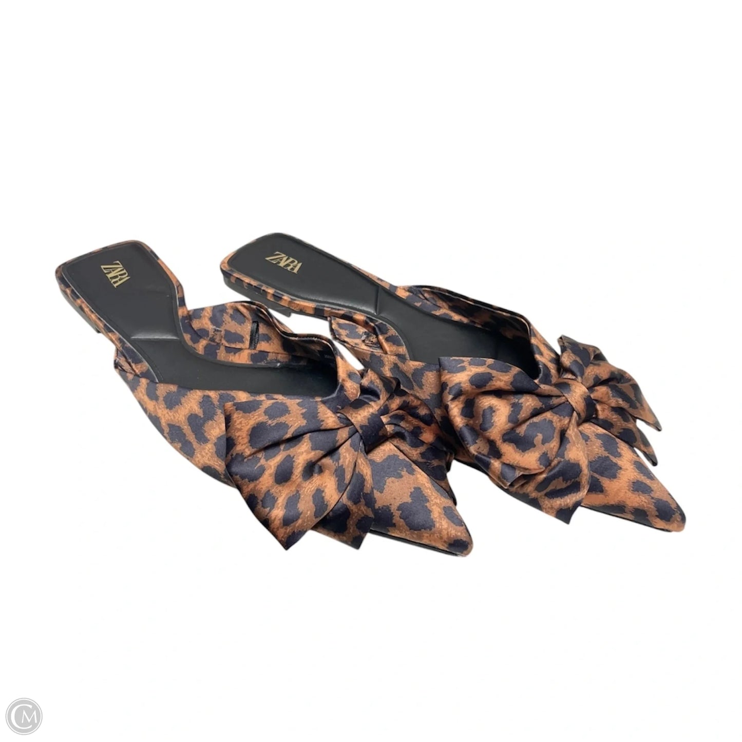 Sandals Flats By Zara In Animal Print, Size: 9