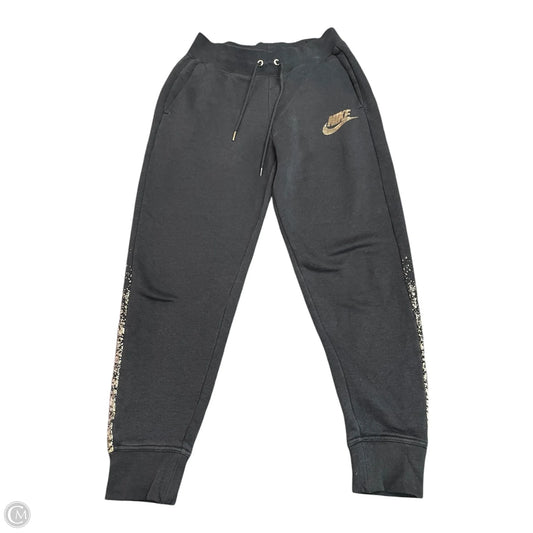 Athletic Pants By Nike In Black & Gold, Size: S