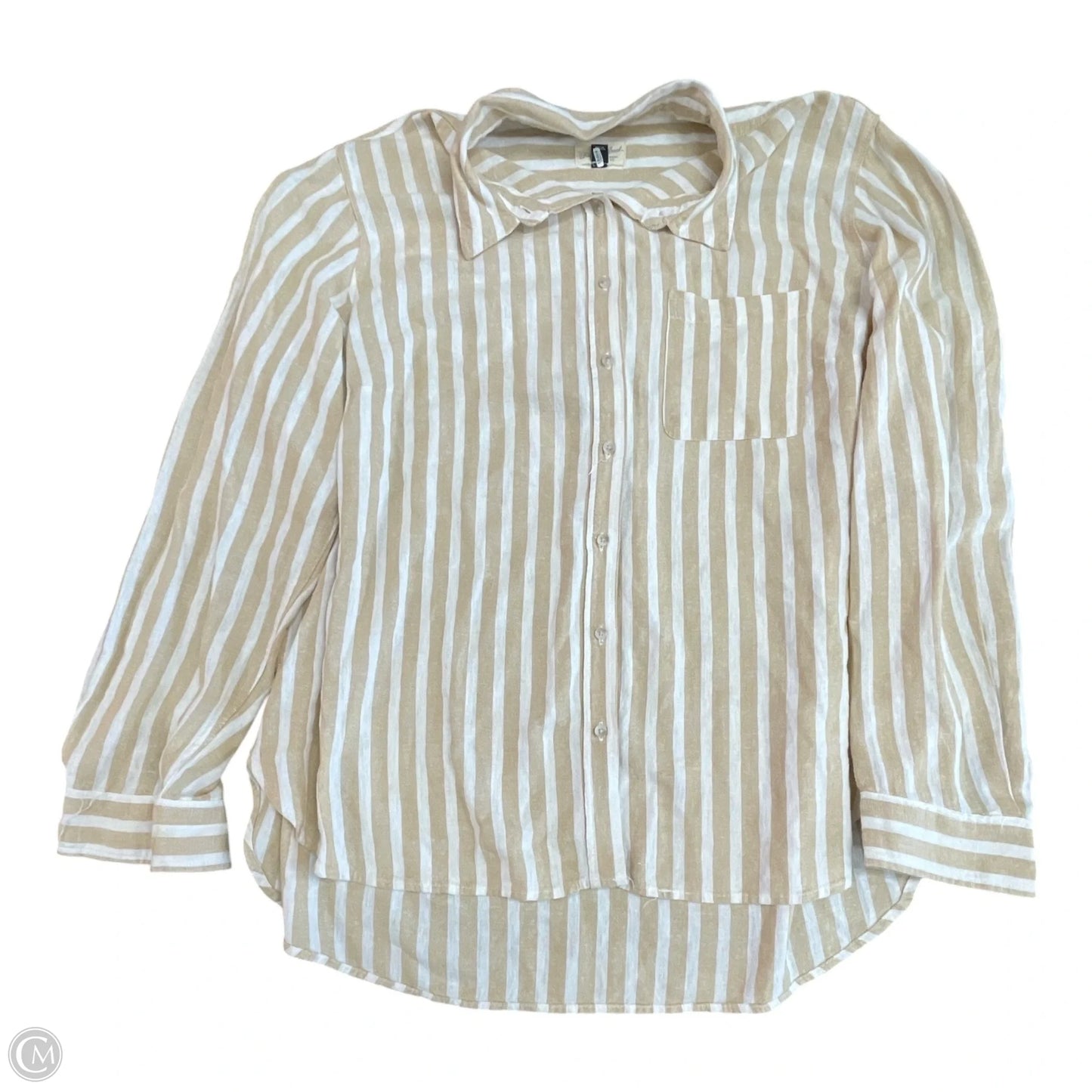 Top Long Sleeve By Universal Thread In Cream & White, Size: 2x