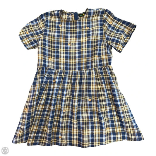 Dress Casual Short By Teddy Fresh In Blue & Brown, Size: L