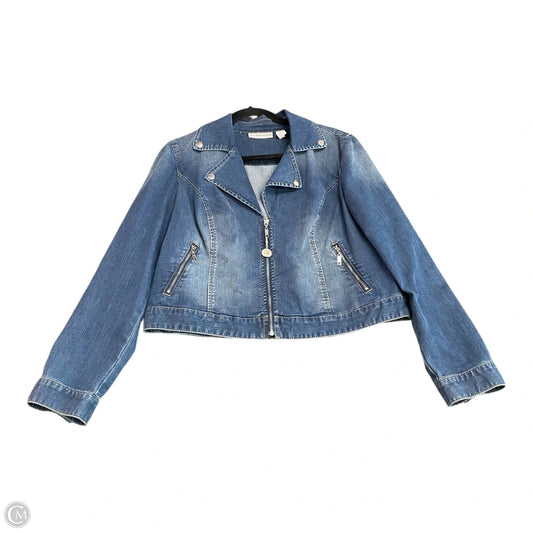Jacket Denim By Chicos In Blue Denim, Size: M