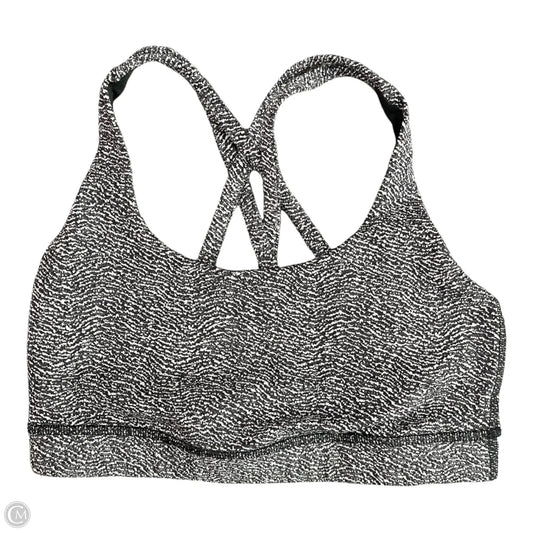 Athletic Bra By Lululemon In Black & White, Size: Xs