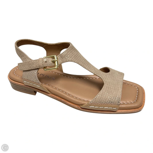 Sandals Flats By Donald Pliner In Brown & Gold, Size: 6