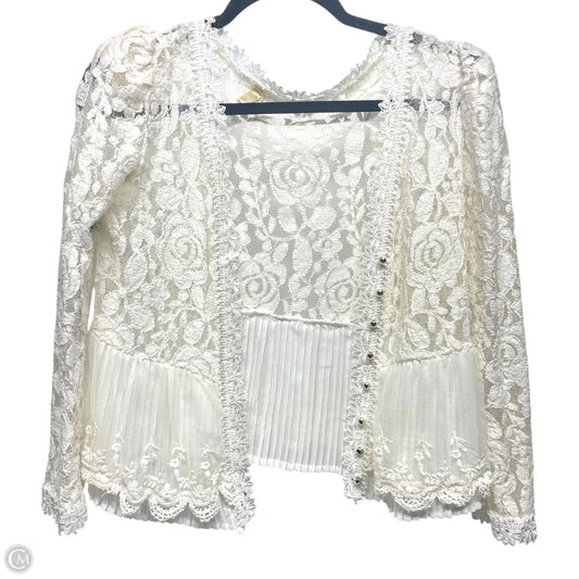 Cardigan By Clothes Mentor In Ivory, Size: Xs