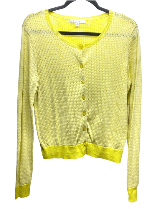 Sweater Cardigan By Cabi In Yellow, Size: M