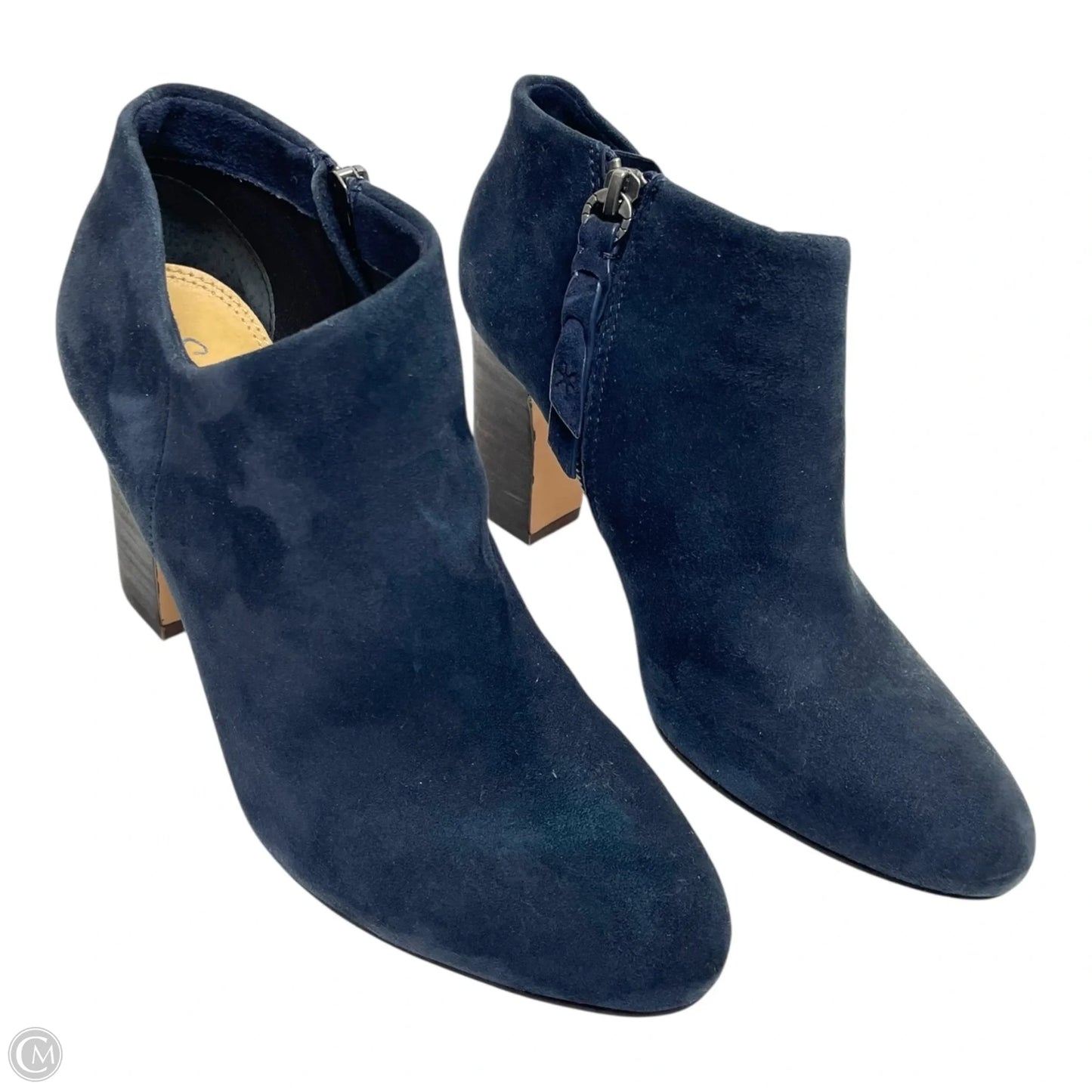 Boots Ankle Heels By Splendid In Navy, Size: 7