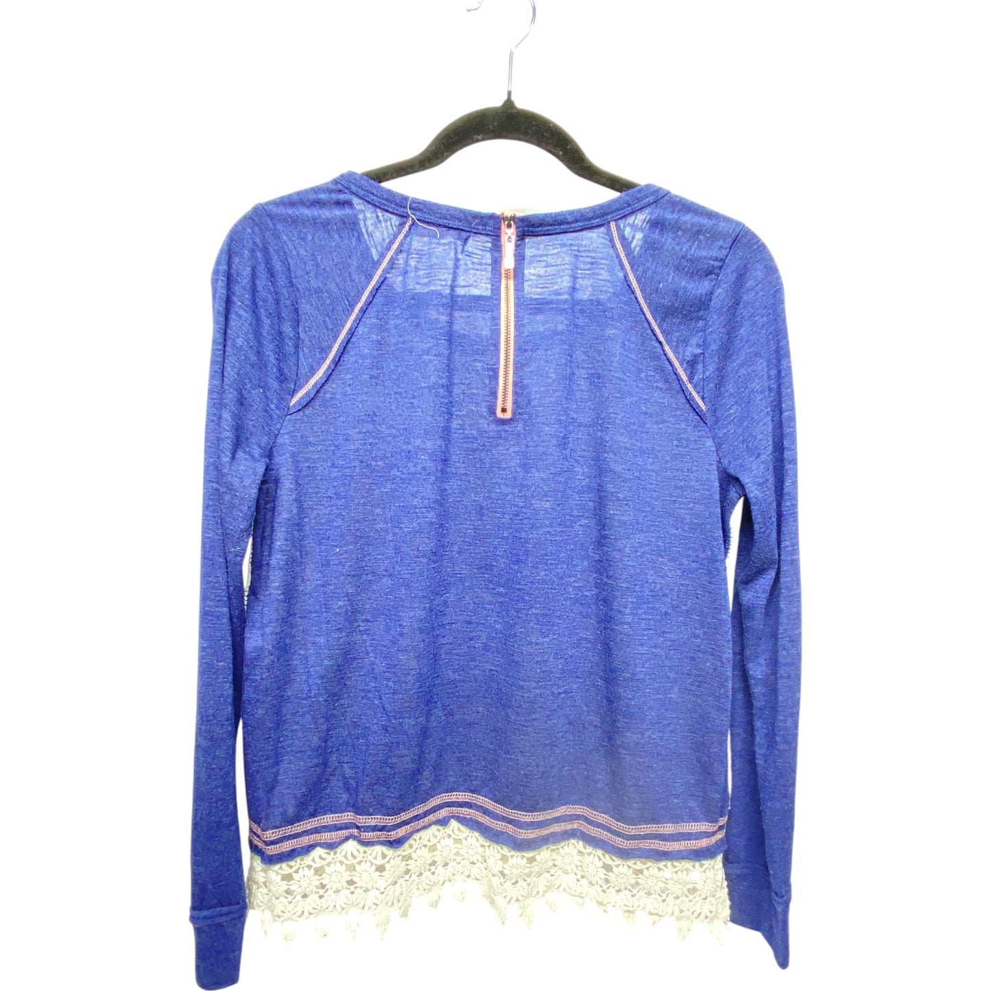 Top Long Sleeve By Altard State In Blue & White, Size: M