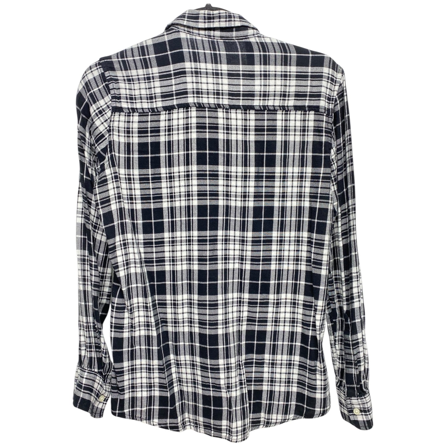Top Long Sleeve By Gap In Plaid Pattern, Size: Xs