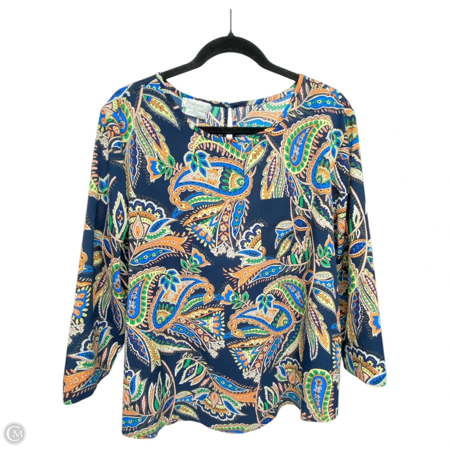 Top Long Sleeve By Van Heusen In Multi-colored, Size: Xl