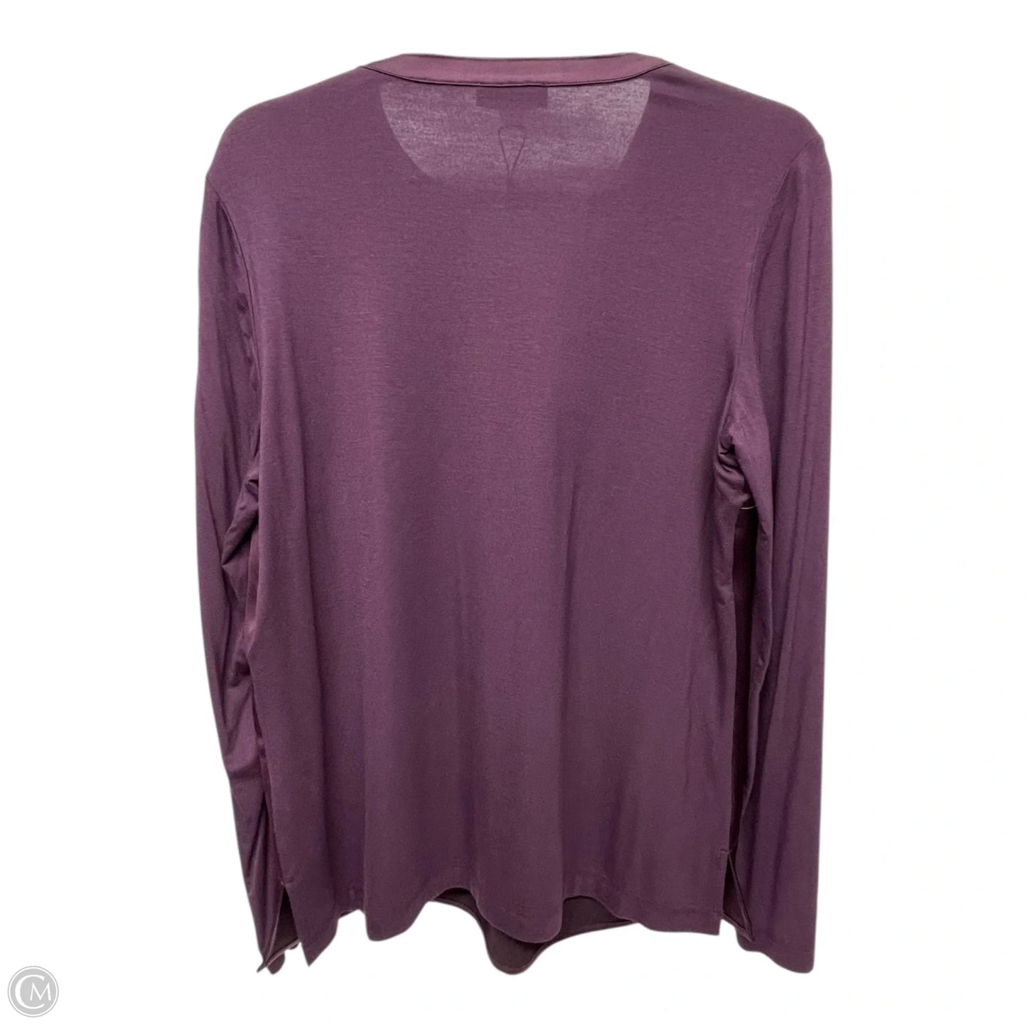Top Long Sleeve By Calvin Klein In Purple, Size: M