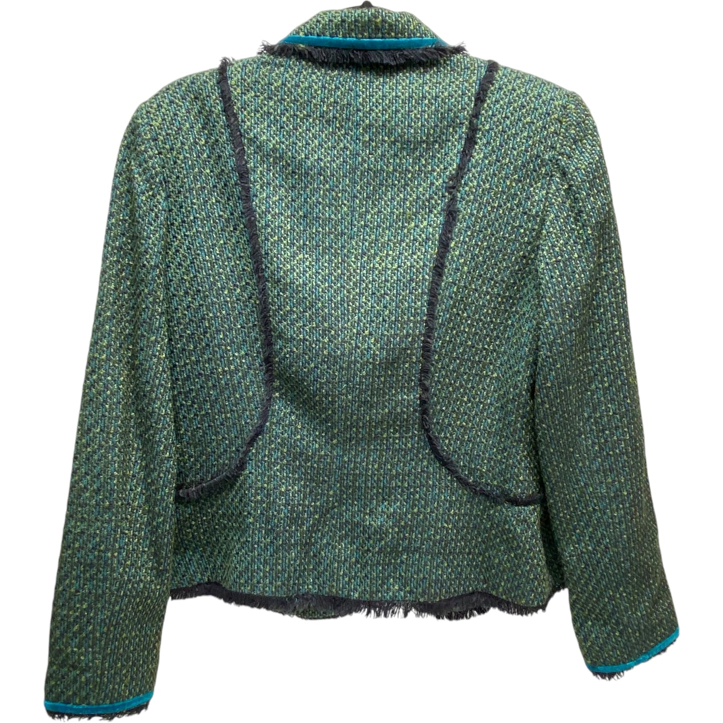 Blazer By VERSAILLES In Blue & Green, Size: 12