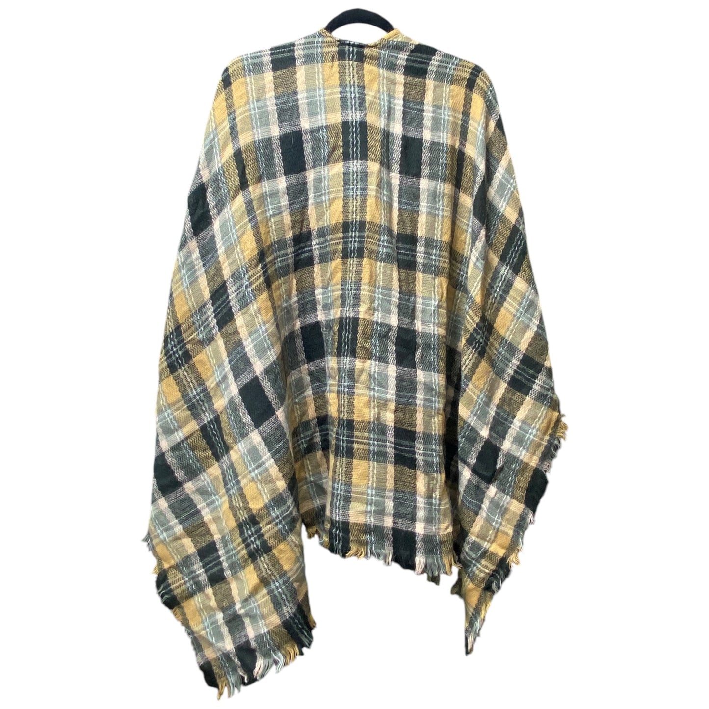 Poncho By Steve Madden In Plaid Pattern, Size: Osfm