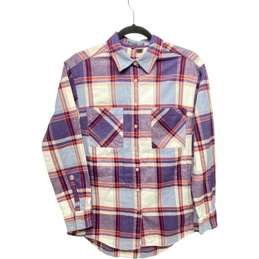 Top Long Sleeve By Sandra In Plaid Pattern, Size: M