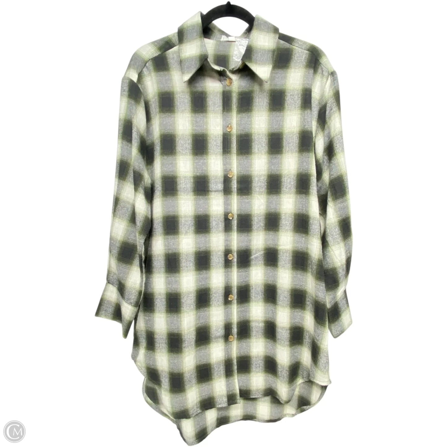Tunic Long Sleeve By Have Los Angeles In Plaid Pattern, Size: S