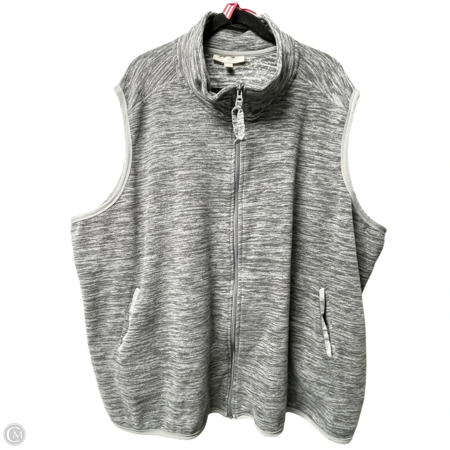Vest Fleece By Woman Within In Grey, Size: 3x