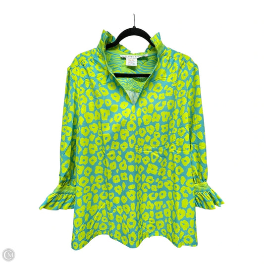 Blouse 3/4 Sleeve By Gretchen Scott In Leopard Print, Size: 3x